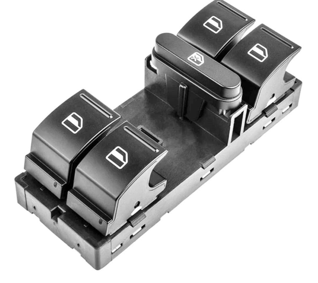 Paanjo Power Window Push Button Switch Compaitibile with Volkswagen Polo 1ST GEN 8 Pin Socket (2009-2014), 2_Way, Black - Image 2