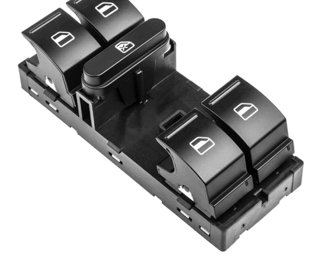 Paanjo Power Window Push Button Switch Compaitibile with Volkswagen Polo 1ST GEN 8 Pin Socket (2009-2014), 2_Way, Black