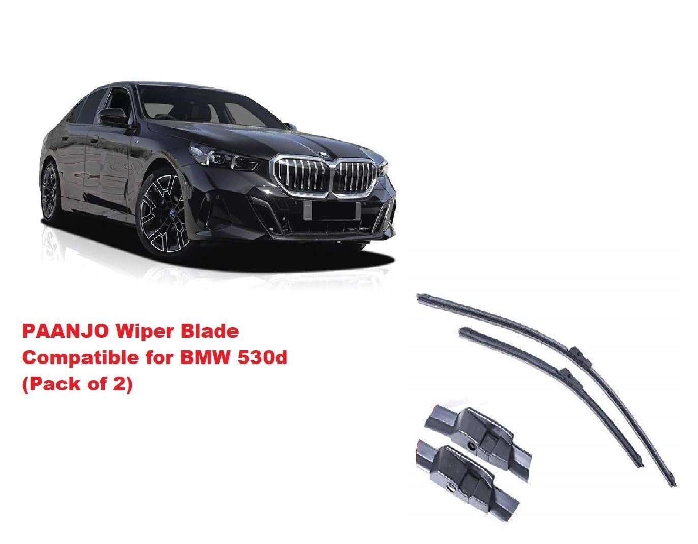 Paanjo Wiper Blade Compatible with BMW 530d (Pack of 2) - Image 3